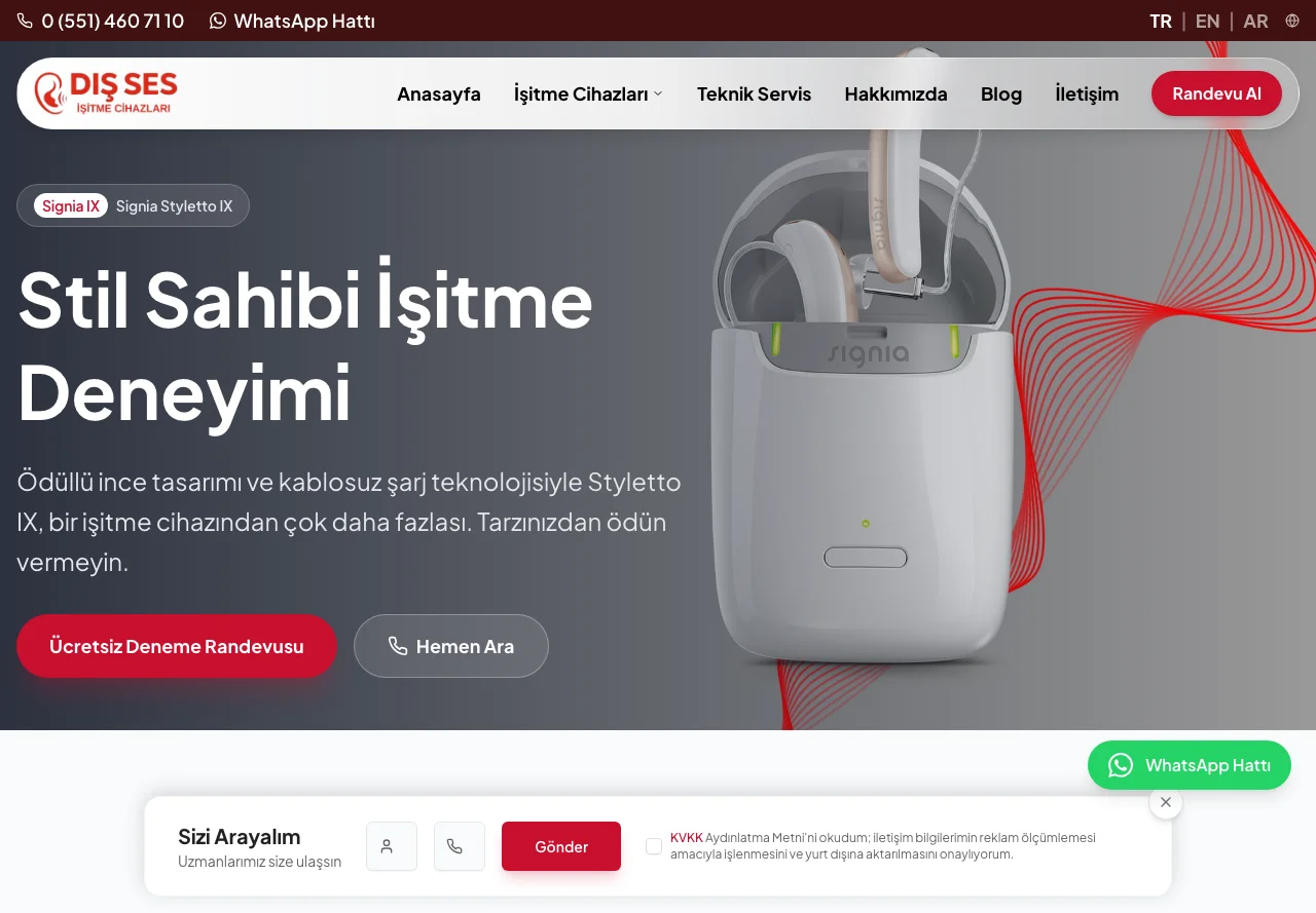 Signia Styletto IX ürün sayfası